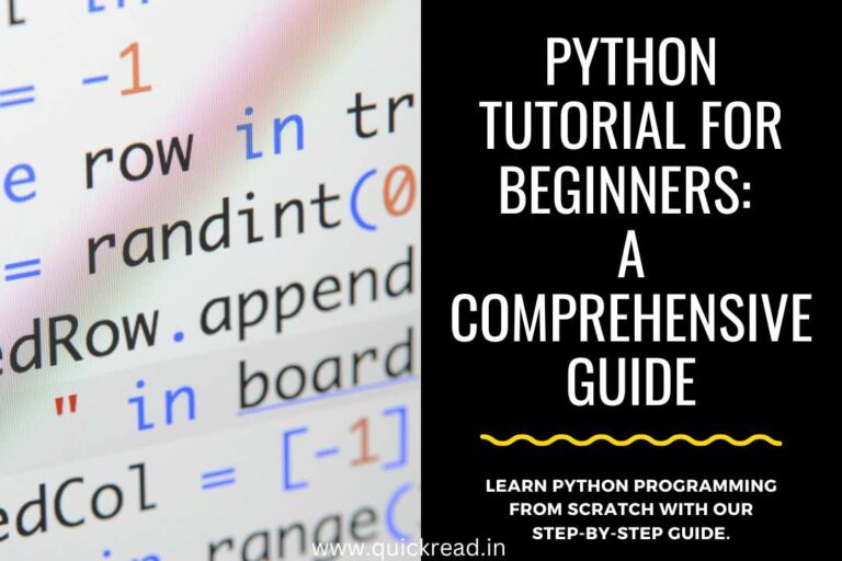 Python Tutorial for Beginners: A Comprehensive Guide